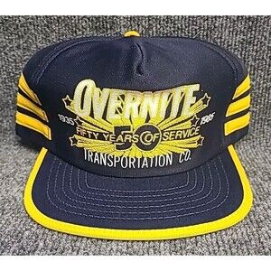 Vintage 3 Stripe Trucker Hat "Overnite Transportation Co."